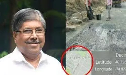 चंद्रकांत पाटलांनी बुजवले अमेरिकेतील खड्डे??? चंद्रकांत पाटलांनी बुजवले अमेरिकेतील खड्डे???