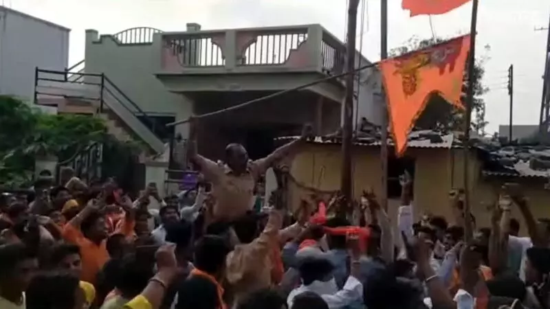 राम मंदिर निधी संकलनाच्या रॅलीत नाचणाऱ्या पोलीस निरीक्षकाची तडकाफडकी बदली