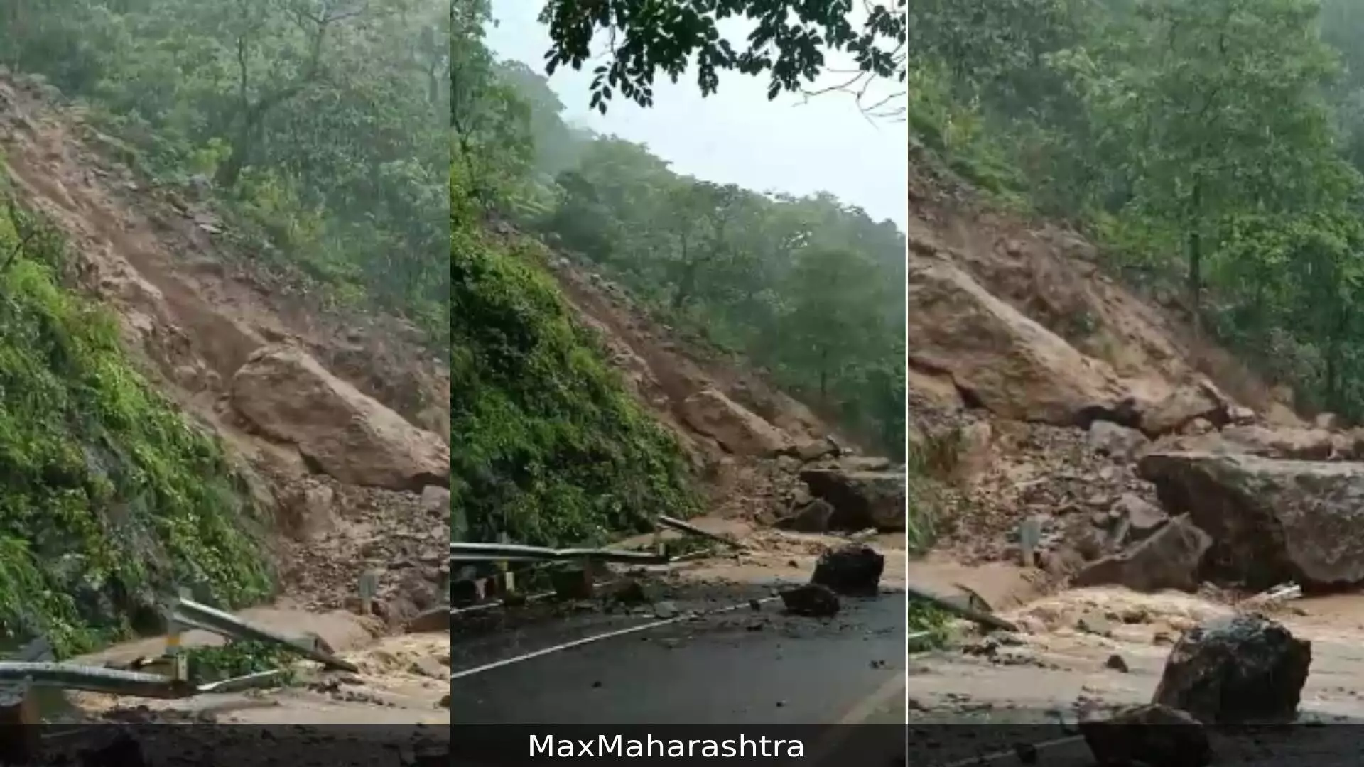 नेरळ ते माथेरान दरम्यान दरड कोसळली, माथेरानचा संपर्क तुटला