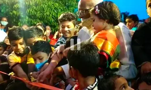 गांधीनगर येथे राजे छत्रपती संभाजी महाराज स्मारक उद्यानाचे लोकार्पण