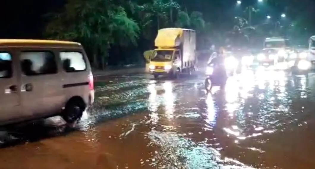 बाप्पाचे विसर्जनात खड्ड्यांचा अडथळा ; गणेश भक्तांनी व्यक्त केली नाराजी