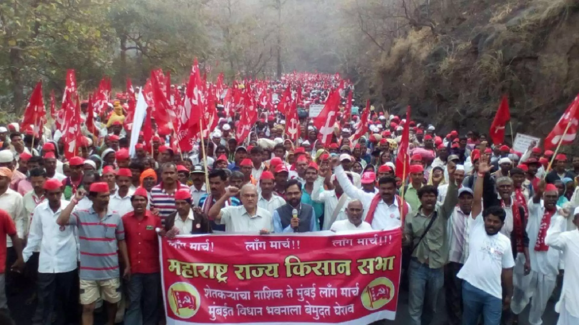 Farmer Long March : शेतकऱ्यांचा निर्धार पक्का, निर्णय हाती येऊस्तोवर माघार नाहीच