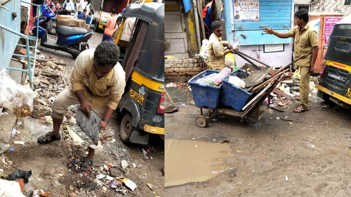 अवघ्या १२ तासात रमाबाई नगरमधील कचरा उचलला