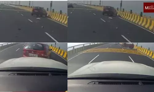 Atal setu accident : अटल सेतूवर पहिला अपघात, डॅशबोर्ड कॅमेऱ्यात कैद