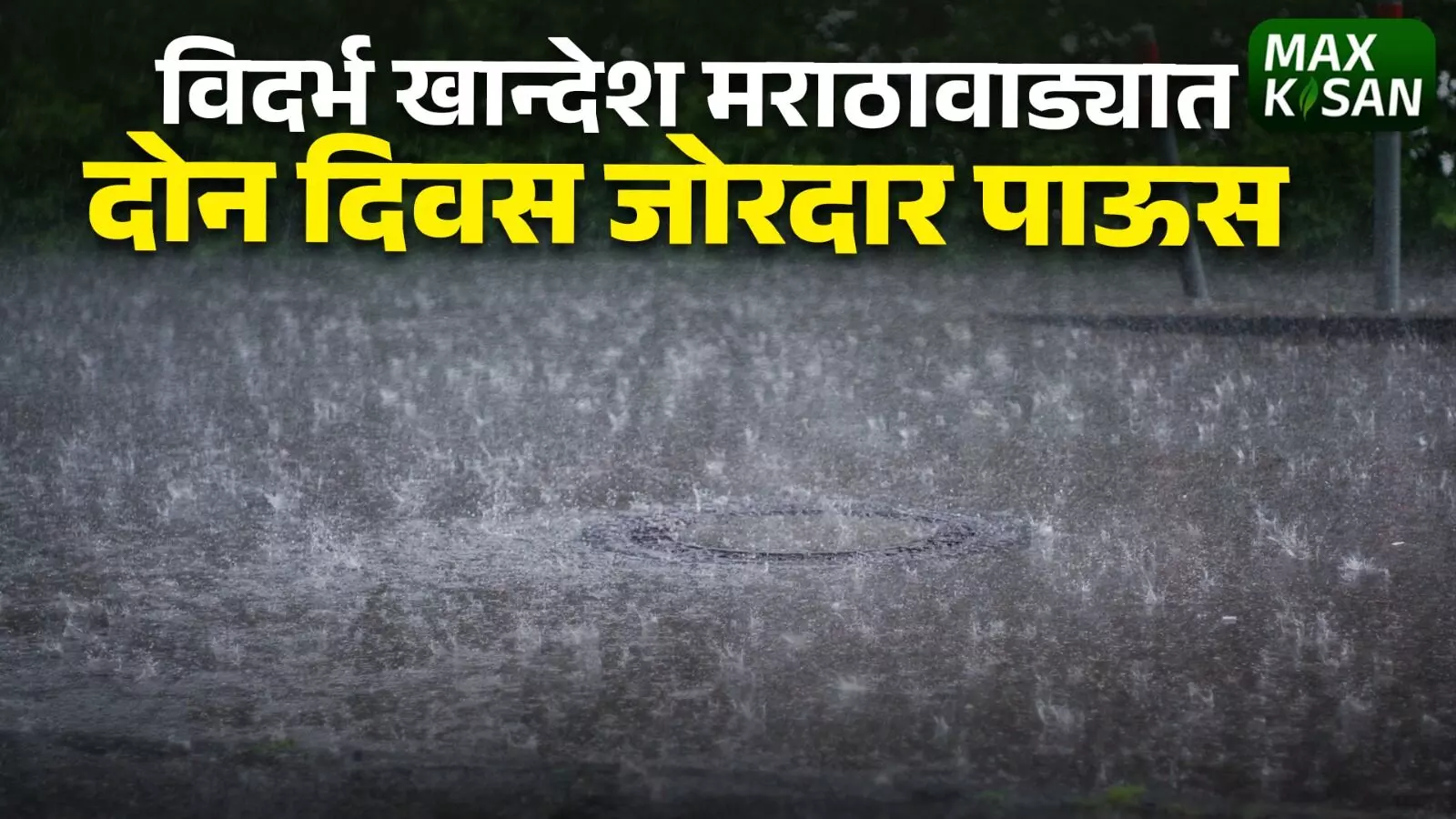 विदर्भ खान्देश मराठावाड्यात दोन दिवस जोरदार पाऊस