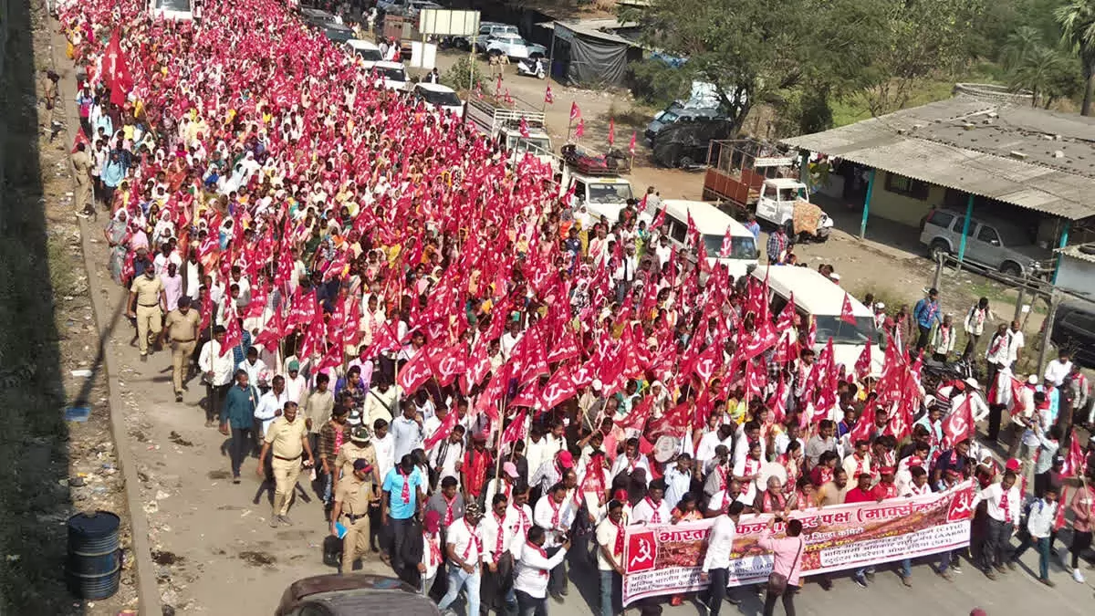 Palghar Protest : लाल वादळात भगवं वादळ मिसळं तर महाराष्ट्र सरकारपुढे मोठं आव्हान उभं राहील - संजय राऊत