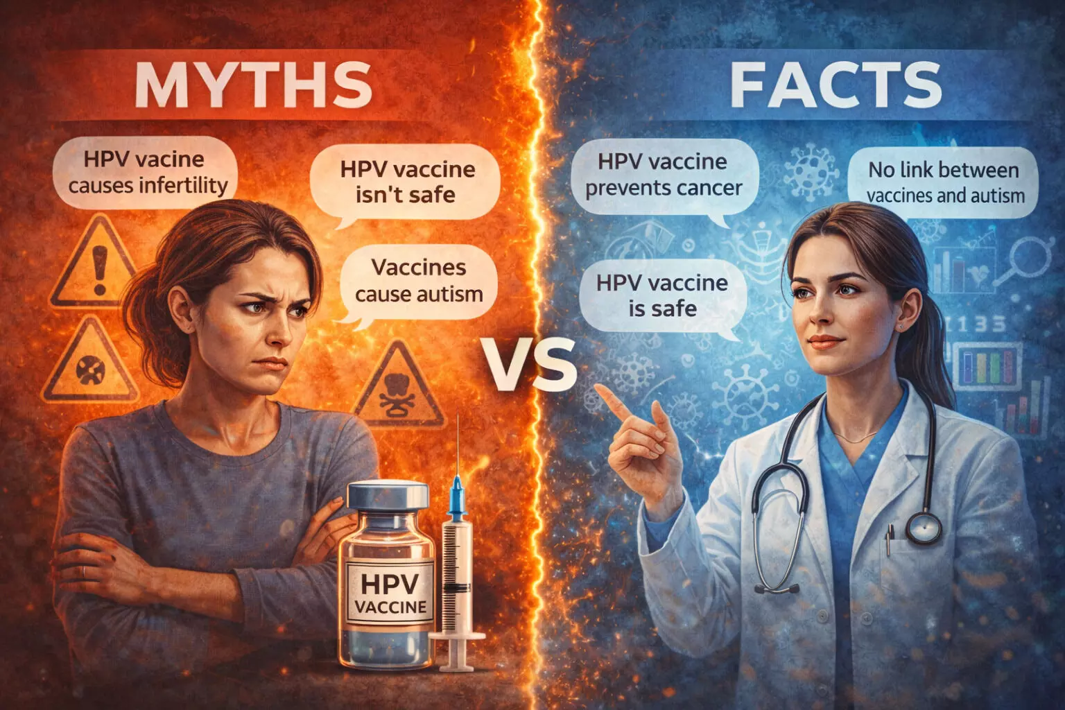 HPV vaccine myths vs facts :  कोविडपासून HPV पर्यंत, भितीची साखळी तोडा, येणाऱ्या पिढीला कॅन्सरपासून वाचवा