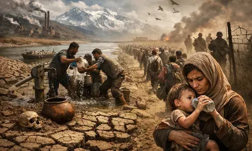 Water scarcity crisis : भविष्यातील संघर्षांचे कारण, पाण्याची टंचाई आणि स्थलांतर Water scarcity crisis : भविष्यातील संघर्षांचे कारण, पाण्याची टंचाई आणि स्थलांतर