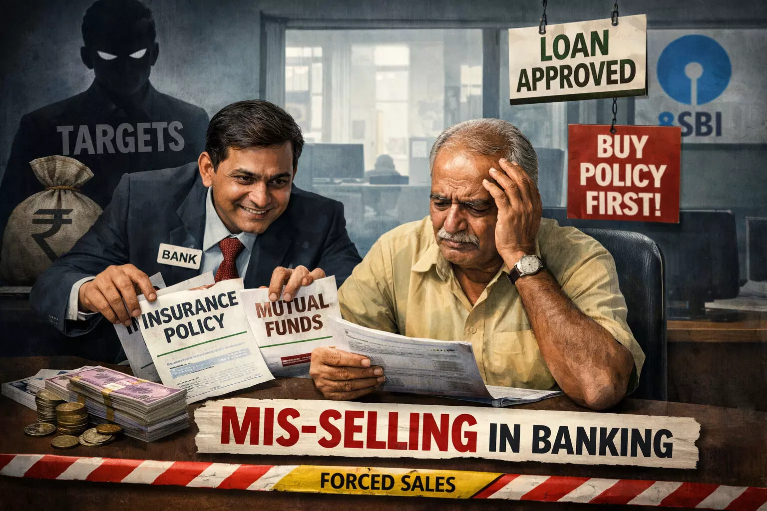 Mis Selling in banking India : Loan हवंय? आधी पॉलिसी घ्या! - बँकांच्या मिस-सेलिंगचा काळा चेहरा